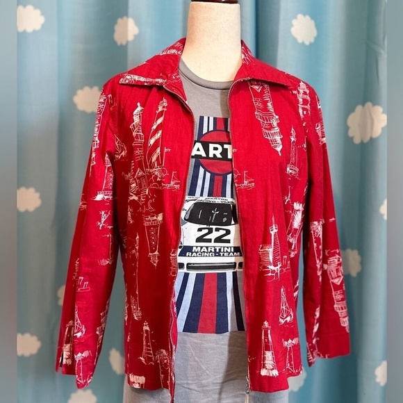 Onque retro cotton lighthouse zip jacket - Picture 1 of 16